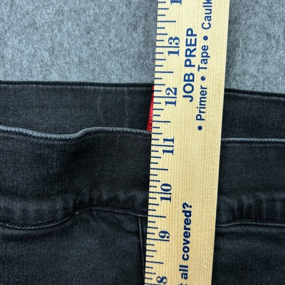 Spanx Pull On Skinny Jeans Women's Size Large Vintage Black Distressed Denim - Picture 10 of 13